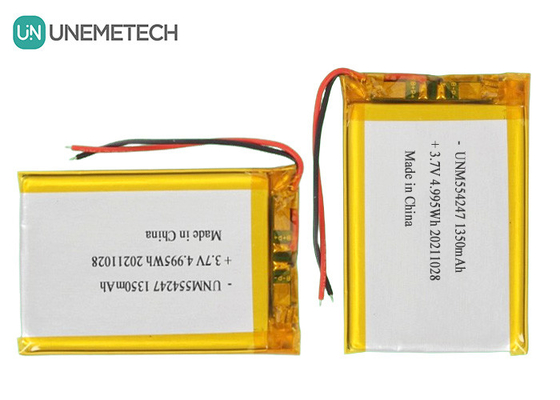 3.7V 1350mAh แบตเตอรี่ Li-Ion Polymer แพ็ค 554247 สําหรับ Drone น้อย