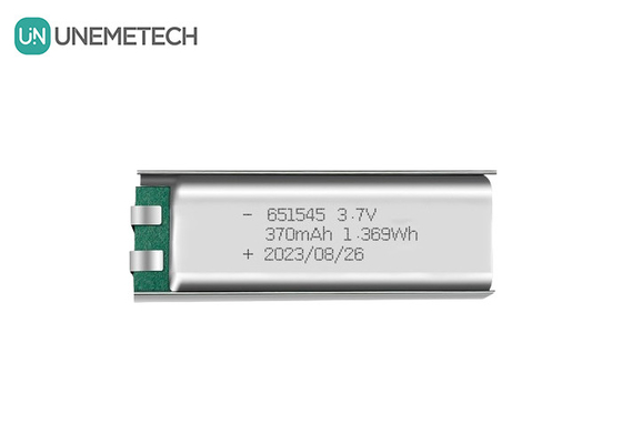3.7V 370mAh 651545 แบตเตอรี่พอลิเมอร์ลิเดียมไอออนลิเดียม ที่สามารถชาร์จใหม่ได้ สําหรับสินค้าดิจิตอล