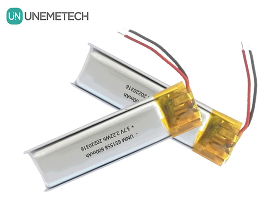 จําหน่ายแบตเตอรี่ความงามและเครื่องสําอาง 600mAh 3.7V แบตเตอรี่ Lipo 651558 สําหรับเครื่องลบผม