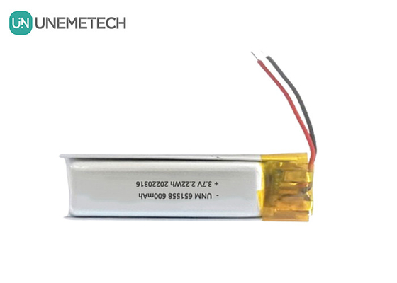 จําหน่ายแบตเตอรี่ความงามและเครื่องสําอาง 600mAh 3.7V แบตเตอรี่ Lipo 651558 สําหรับเครื่องลบผม