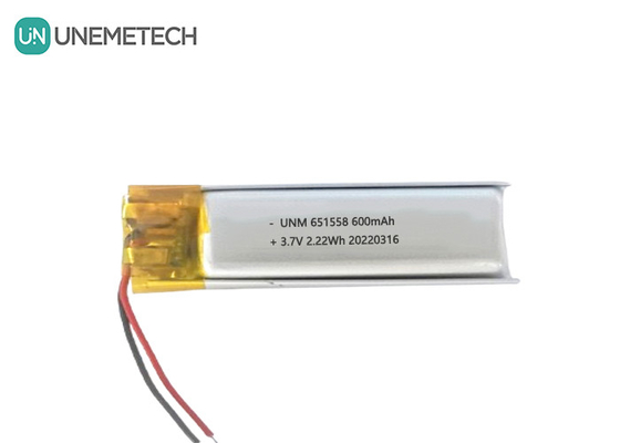 จําหน่ายแบตเตอรี่ความงามและเครื่องสําอาง 600mAh 3.7V แบตเตอรี่ Lipo 651558 สําหรับเครื่องลบผม