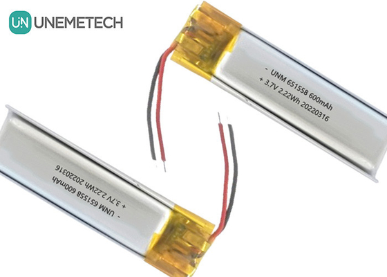 จําหน่ายแบตเตอรี่ความงามและเครื่องสําอาง 600mAh 3.7V แบตเตอรี่ Lipo 651558 สําหรับเครื่องลบผม