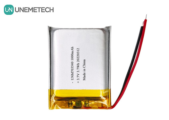 แบตเตอรี่ LiPo 1000mAh 703540 3.7V แบตเตอรี่ Li Polymer สามารถชาร์จใหม่ได้ สําหรับสินค้าอิเล็กทรอนิกส์