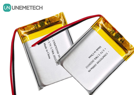 แบตเตอรี่ LiPo 1000mAh 703540 3.7V แบตเตอรี่ Li Polymer สามารถชาร์จใหม่ได้ สําหรับสินค้าอิเล็กทรอนิกส์