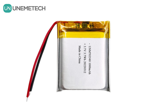 แบตเตอรี่ LiPo 1000mAh 703540 3.7V แบตเตอรี่ Li Polymer สามารถชาร์จใหม่ได้ สําหรับสินค้าอิเล็กทรอนิกส์