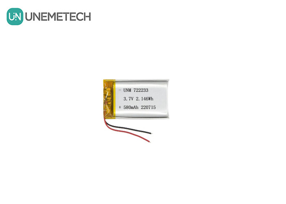 แบตเตอรี่พอลิเมอร์ลิตียม 722233 3.7V 580mAh แบตเตอรี่ LiPo จากประเทศจีน ผู้ผลิต