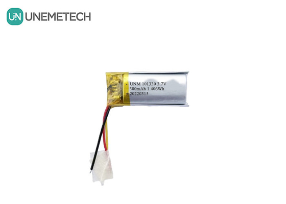 3.7V 380mAh แบตเตอรี่ Li-Polymer สามารถชาร์จใหม่ได้ 101330 สําหรับนาฬิกาสมาร์ท