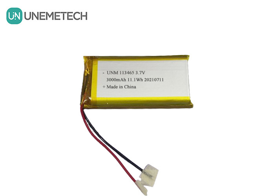 3.7V 3000mAh แบตเตอรี่พอลิเมอร์ลิตียมจุลินทรีย์จุลินทรีย์ 113465 สําหรับสมาร์ทโฟน