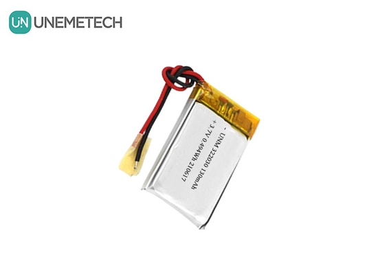 322030 แบตเตอรี่ Li Polymer สามารถชาร์จใหม่ได้ 3.7V 130mAh แบตเตอรี่ Lipo สําหรับเครื่องติดตามความฟิตเนส
