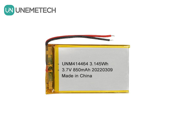 3.7V 850mAh แบตเตอรี่ LiPo ชาร์จใหม่ 414464 แบตเตอรี่กระเป๋าสําหรับโคมไฟโต๊ะ