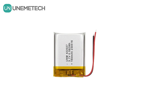 แบตเตอรี่ LiPo ความหนาแน่นสูง 3.7V 160mAh