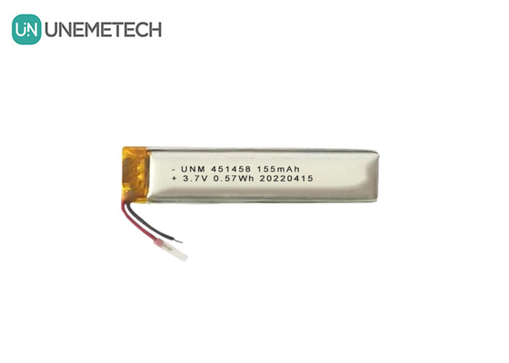 Lipo 3.7V 155mAh แบตเตอรี่พอลิเมอร์แบบชาร์จใหม่ 451458 สําหรับหูฟังไร้สาย
