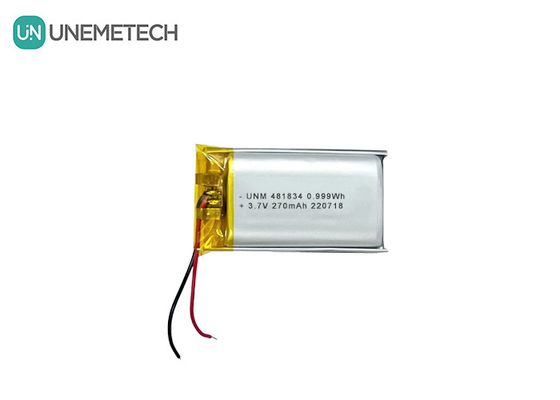 แบตเตอรี่พอลิเมอร์ลิตยอนแบบชาร์จใหม่ 3.7V 270mAh 481834 สําหรับแว่นตาฉลาด
