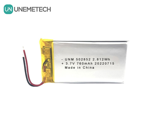 3.7V 760mAh แบตเตอรี่พอลิเมอร์ลิตยูมไอออน 502852 สําหรับไฟ LED