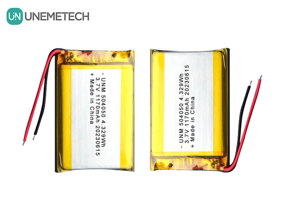 3.7V 1170mAh แบตเตอรี่ Lipo ที่สามารถรีชาร์จได้
