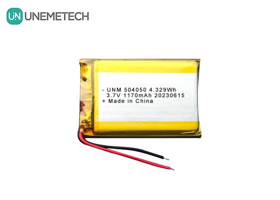 3.7V 1170mAh แบตเตอรี่ Lipo ที่สามารถรีชาร์จได้
