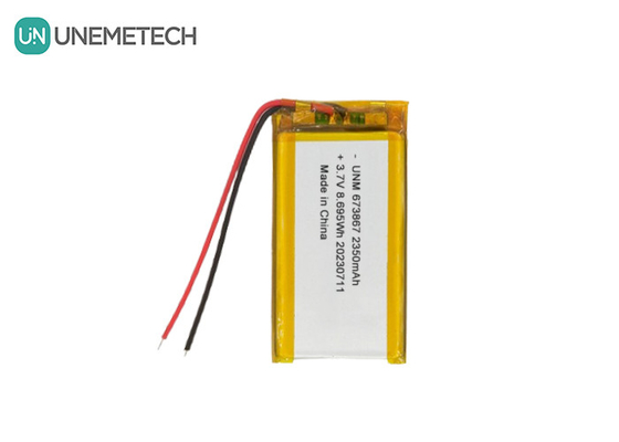 3.7V 2350mAh แบตเตอรี่พอลิเมอร์ลิตียมความจุสูง