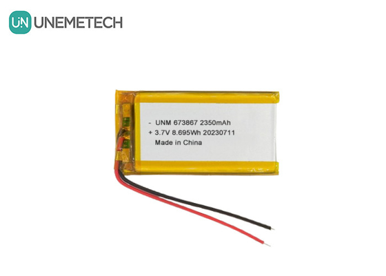 3.7V 2350mAh แบตเตอรี่พอลิเมอร์ลิตียมความจุสูง