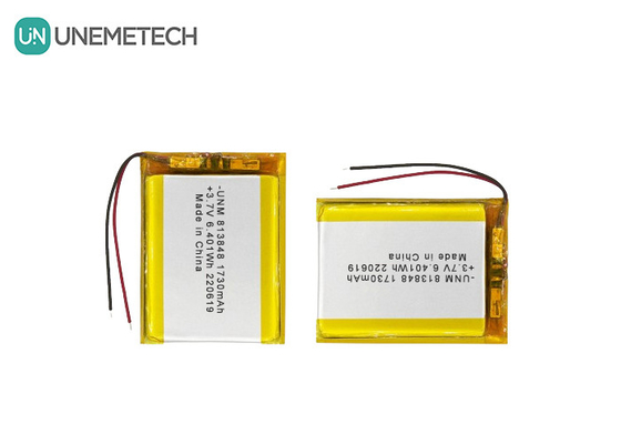 3.7V 1730mAh แบตเตอรี่โพลีเมอร์ไอออนลิตยูมความจุขนาดใหญ่ 813848 สําหรับธนาคารพลังงาน