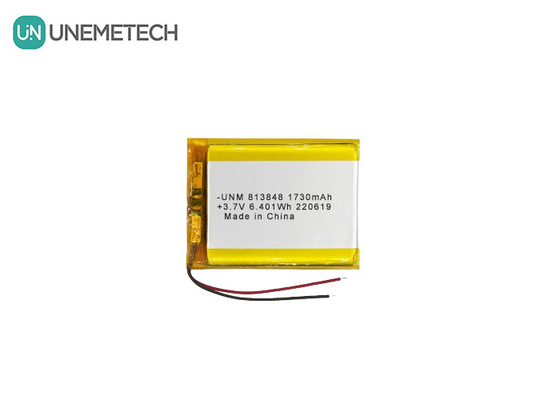 3.7V 1730mAh แบตเตอรี่โพลีเมอร์ไอออนลิตยูมความจุขนาดใหญ่ 813848 สําหรับธนาคารพลังงาน