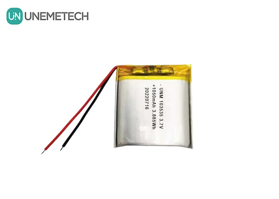 3.7V 1050mAh Custom Compact Design Lipo Battery 103535 สําหรับเครื่องฉายภาพขนาดเล็ก
