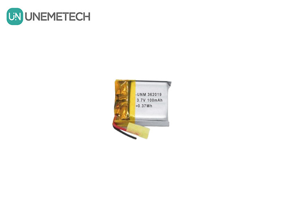 3.7V 100mAh แบตเตอรี่พอลิเมอร์ลิตียมขนาดเล็ก 362019 สําหรับหูฟังไร้สาย