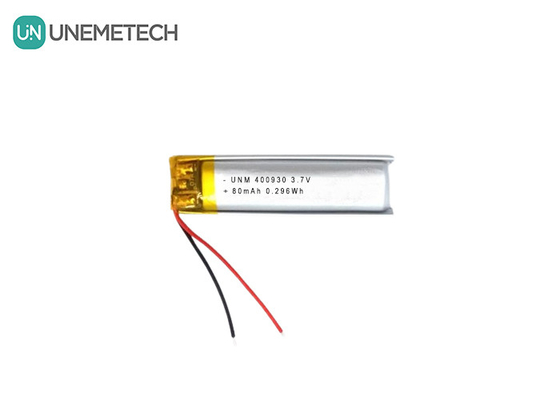 3.7V 80mAh 400930 แบตเตอรี่พอลิเมอร์ลิตยูมตามสั่ง น้ําหนักต่ํา สําหรับเทียนอิเล็กทรอนิกส์