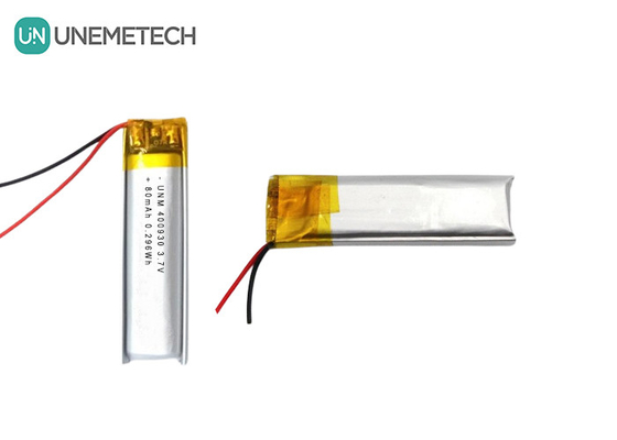 3.7V 80mAh 400930 แบตเตอรี่พอลิเมอร์ลิตยูมตามสั่ง น้ําหนักต่ํา สําหรับเทียนอิเล็กทรอนิกส์