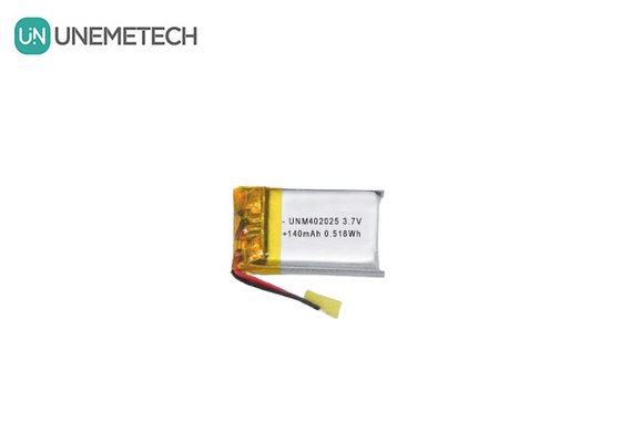 3.7V 140mAh 402025 แบตเตอรี่ชาร์จ Lipo แบตเตอรี่สําหรับเครื่องนวดขนาดเล็ก