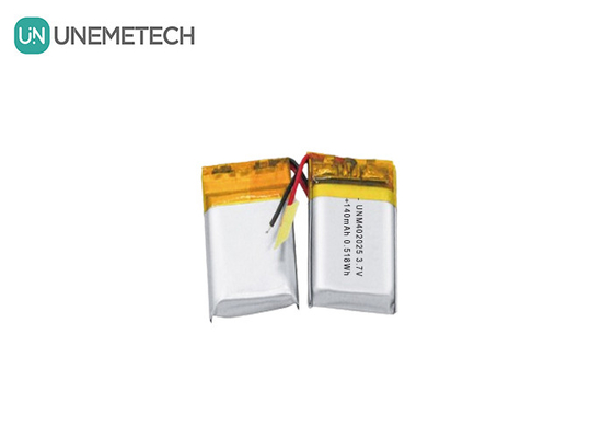 3.7V 140mAh 402025 แบตเตอรี่ชาร์จ Lipo แบตเตอรี่สําหรับเครื่องนวดขนาดเล็ก