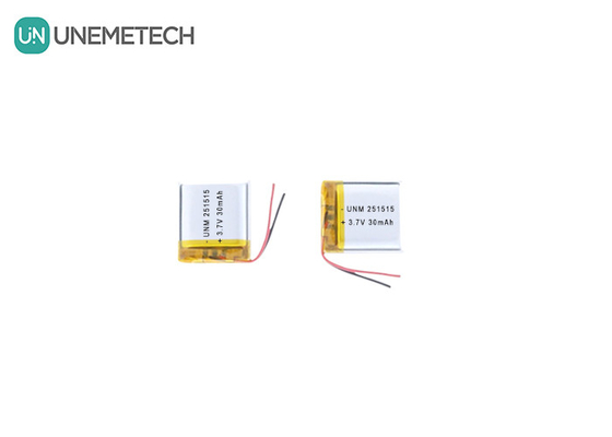 3.7V 30mAh 251515 แบตเตอรี่ Lipo น้ําหนักเบาขนาดเล็ก สําหรับเทอร์โมเมตรอิเล็กทรอนิกส์ขนาดเล็ก