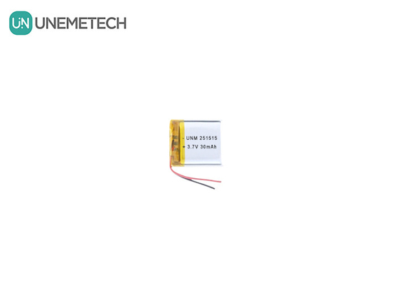 3.7V 30mAh 251515 แบตเตอรี่ Lipo น้ําหนักเบาขนาดเล็ก สําหรับเทอร์โมเมตรอิเล็กทรอนิกส์ขนาดเล็ก