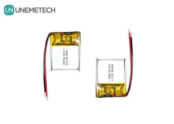 3.8V 48mAh แบตเตอรี่พอลิเมอร์ลิตียมขนาดเล็กความดันสูง 361215 สําหรับอุปกรณ์ RFID