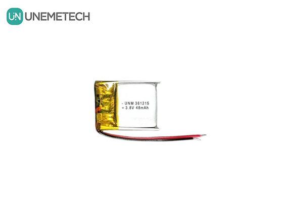3.8V 48mAh แบตเตอรี่พอลิเมอร์ลิตียมขนาดเล็กความดันสูง 361215 สําหรับอุปกรณ์ RFID