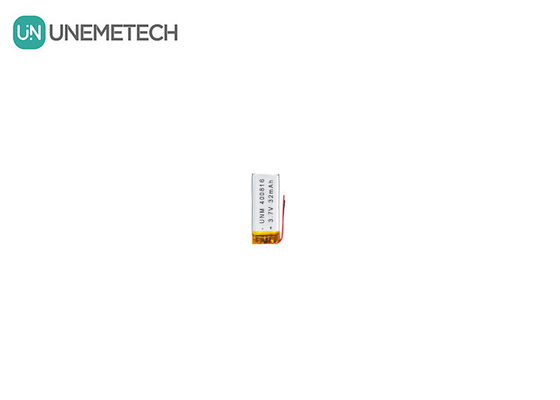 3.7V 32mAh แบตเตอรี่ LiPo ขนาดเล็กที่สามารถรีชาร์จได้ 400816 สําหรับเครื่องวัดอุณหภูมิ