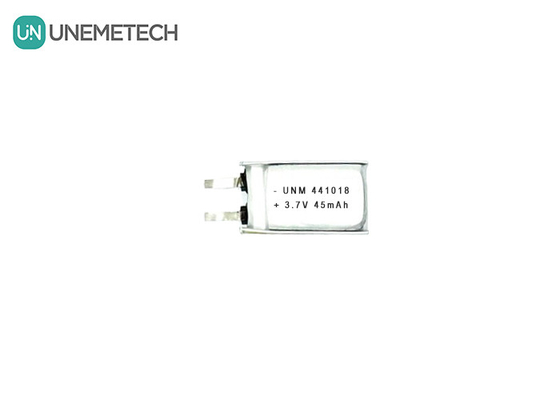 3.7V 45mAh แบตเตอรี่ลิธีียมพอลิเมอร์ขนาดเล็ก น้ําหนักต่ํา 441018 สําหรับแว่นตาฉลาด