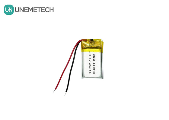 3.7V 45mAh แบตเตอรี่ลิธีียมพอลิเมอร์ขนาดเล็ก น้ําหนักต่ํา 441018 สําหรับแว่นตาฉลาด