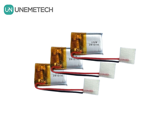 3.7V 25mAh 281314 แบตเตอรี่ขนาดเล็กบาง Lipo ไมโครชาร์จได้สําหรับไฟ Keychain