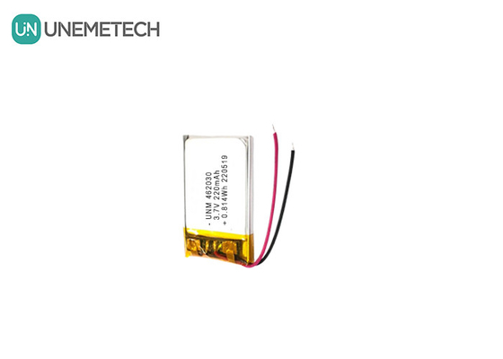 3.7V 220mAh 462030 ใบรับรอง แบตเตอรี่พอลิเมอร์ลิตยูมที่สามารถชาร์จใหม่ได้ สําหรับไฟ LED
