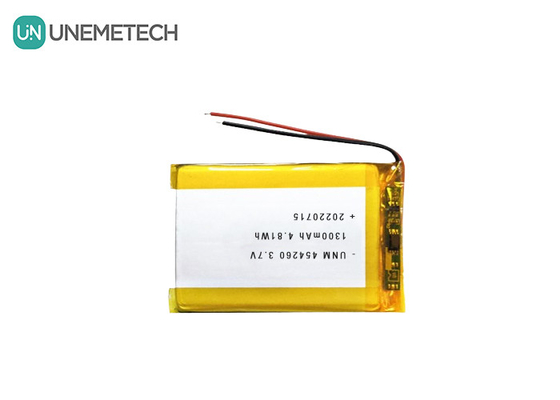 เซลล์แบตเตอรี่พอลิมเมอร์ไอออนลิตียม 3.7V 1300mAh 454260 สําหรับระบบโซลาร์