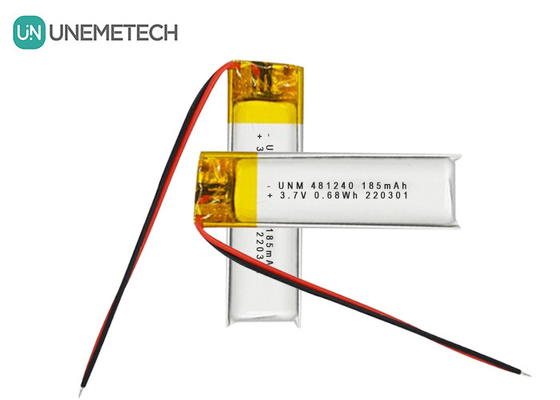 3.7V 185mAh 481240 แบตเตอรี่ลิตিয়ামไอออนและลิตিয়ামโพลีเมอร์สําหรับรถยนต์ DVR