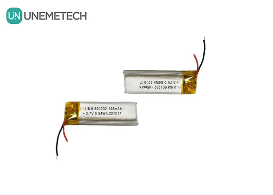 3.7V 145mAh 501232 แบตเตอรี่พอลิเมอร์ลิตียมแบบคอมแพคต์ สําหรับเครื่องบับบิล