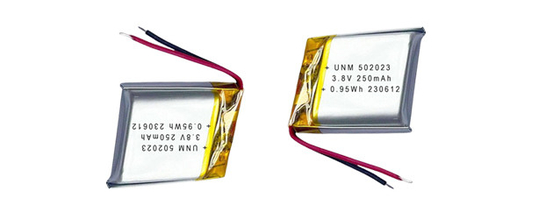 3.8V 250mAh 502023 แบตเตอรี่พอลิเมอร์ลิตยูมความดันสูง สําหรับเครื่องติดตาม