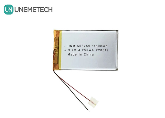 3.7V 1150mAh 503759 แบตเตอรี่ Lipo Polymer Rechargeable สําหรับเครื่องบันทึก