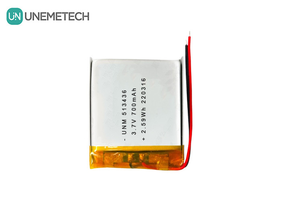 3.7V 700mAh 513436 แบตเตอรี่โพลีเมอร์ไอออนลิเดียมที่สามารถชาร์จใหม่ได้ สําหรับเครื่องติดตาม GPS