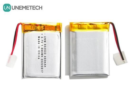 แบตเตอรี่ 3.7V 450mAh 602533 ไพโป้วงจรลึก สําหรับนาฬิกาสมาร์ท