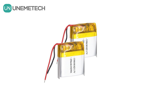 3.7V 250mAh 801823 แบตเตอรี่ Lipo ความหนาแน่นพลังงานสูง สําหรับเครื่องคิดเลขกระเป๋า