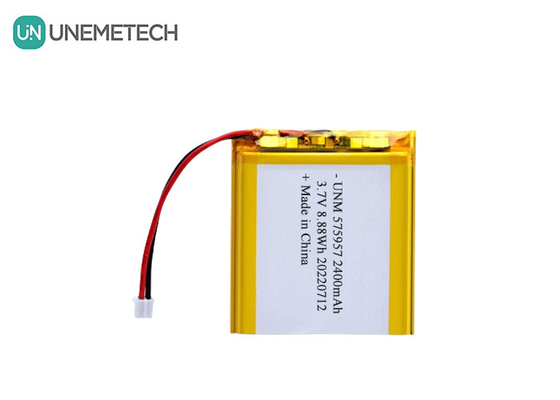 3.7V 2400mAh แบตเตอรี่พอลิเมอร์ลิตยูไอนแบบชาร์จใหม่ 575957 สําหรับชั่งอิเล็กทรอนิกส์