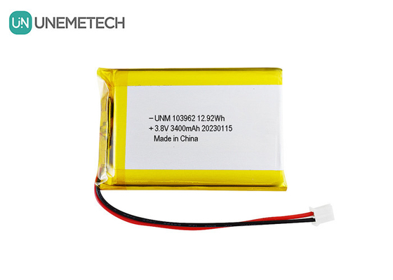 แบตเตอรี่ Lipo ความดันสูง 103962 3.8V 3400mAh แบตเตอรี่ LiHV สําหรับกล้องดิจิตอล