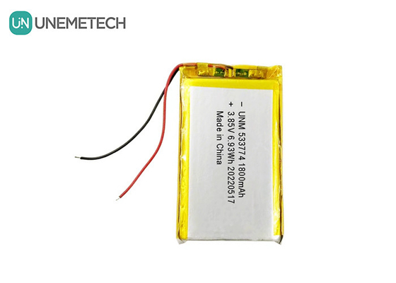 แบตเตอรี่ LiPo ความดันสูง 3.85V 1800mAh 533774 แบตเตอรี่ชาร์จใหม่สําหรับหุ่นยนต์ขนาดเล็ก